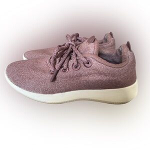 Allbirds Mizzle Merino Wool Runners Mauve Lace Up Low Top Comfort Size 8